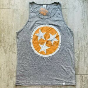 AllMade Tennessee Tristar Flag Tank NEW Men's Sleeveless Heather Gray Summer M